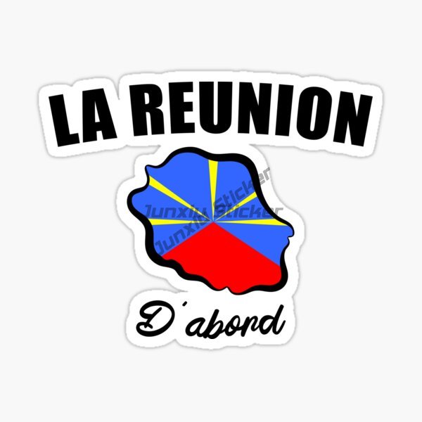 Outdoor Camping Logo - Reunion Island Flag Car Stickers Bike