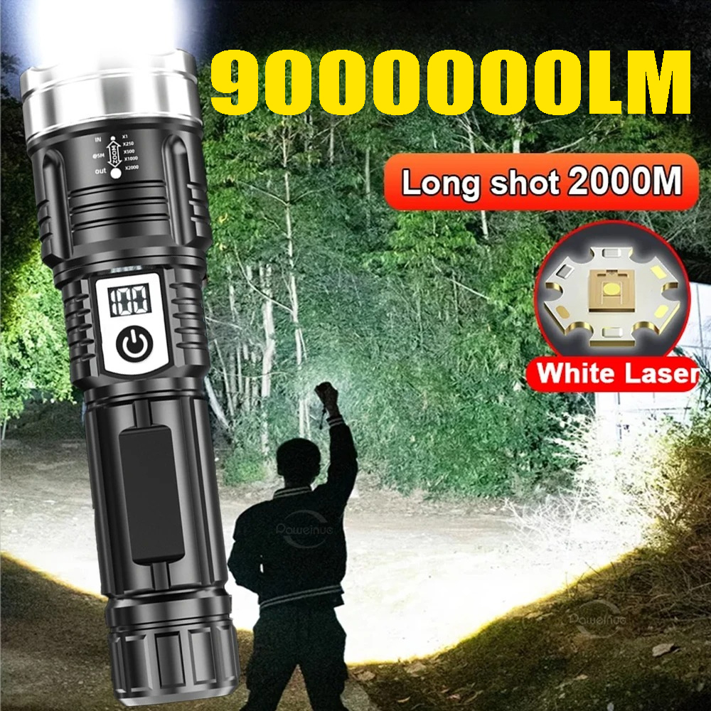 Outdoor Camping Lampe - High Power 200000LM LED Flashlight Built-in