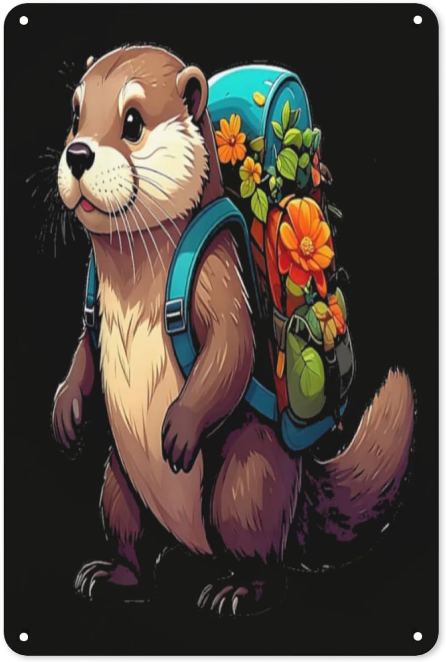 Kitchen Outdoor Camping - Cute Otter Nature Camping Outdoor Hiking