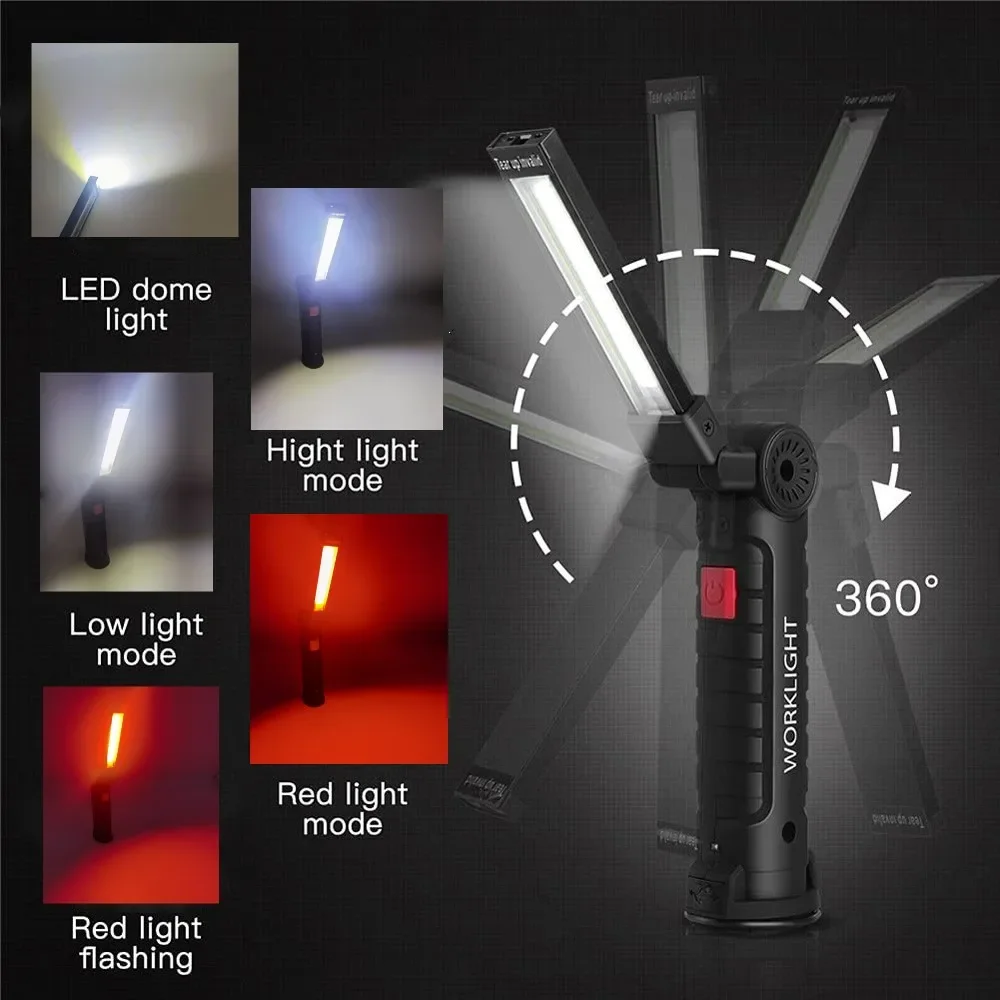 Portable COB LED Flashlight US - огляд і ціна Outdoor Camping Lampe