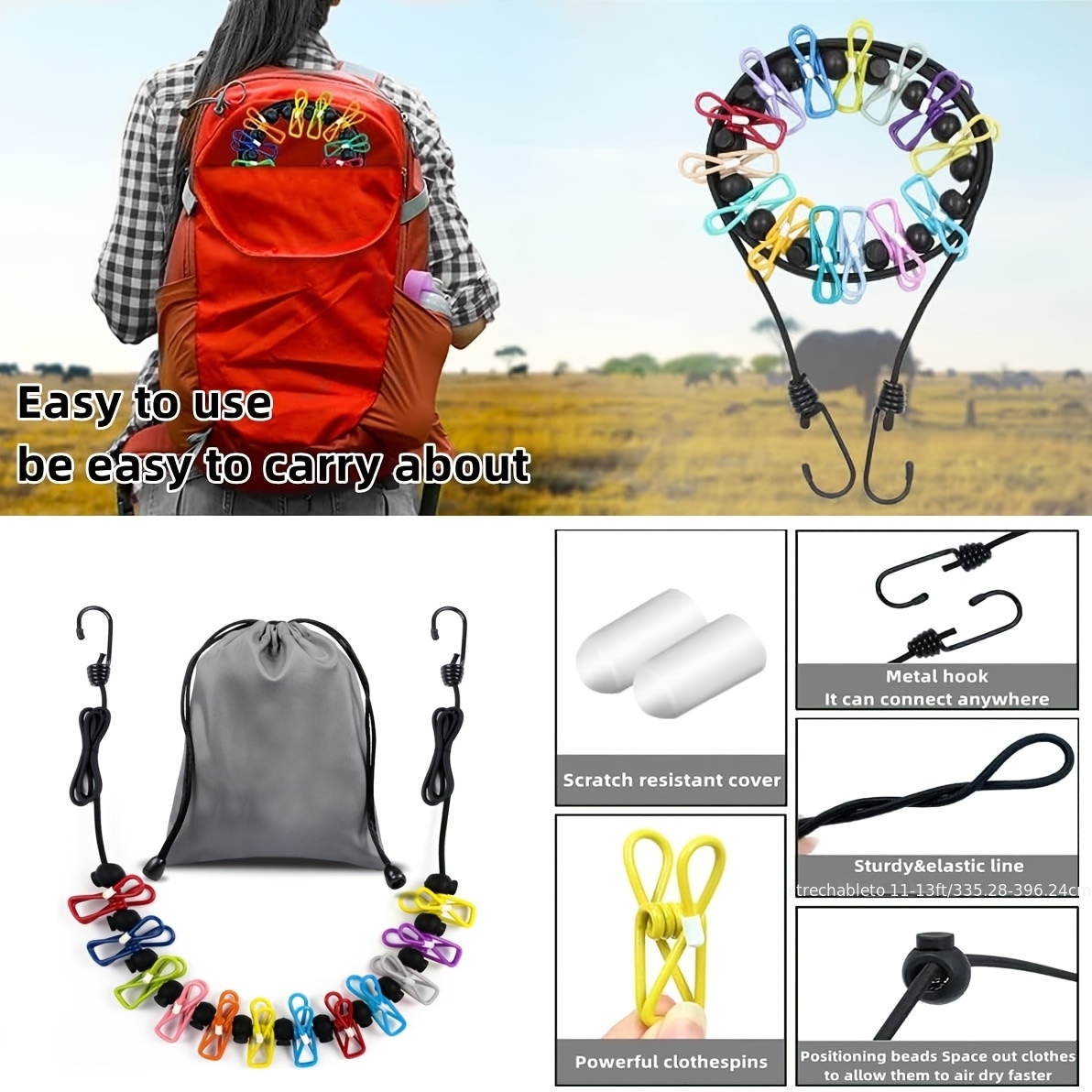 2-piece camping portable cloth - огляд і ціна Camping Outdoor Or Indoor