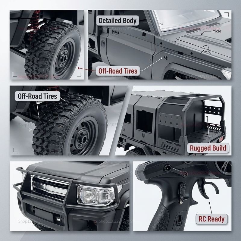 MN82S 1:12 Scale RC Off-Road C - огляд і ціна Outdoor Camping Rug With Led Lights