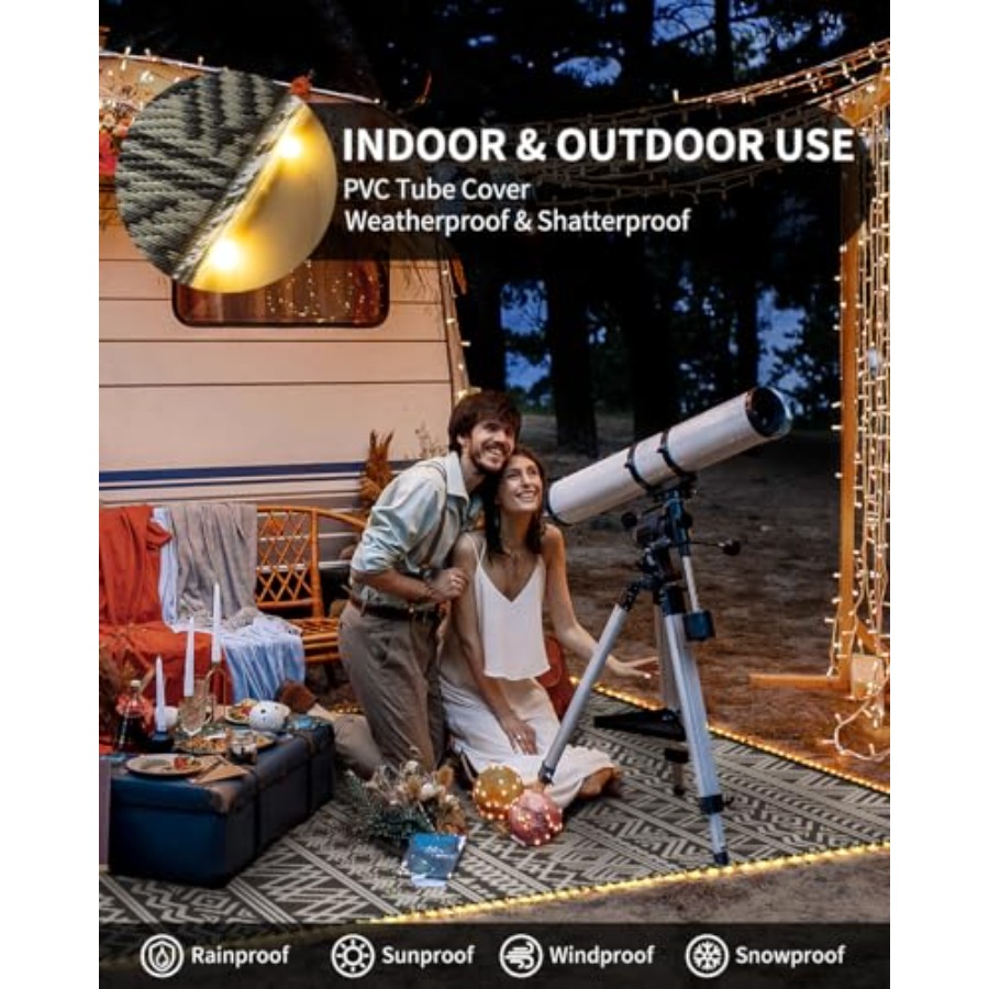 Outdoor 6x9 ft reversible wate - огляд і ціна Outdoor Camping Rug With Led Lights