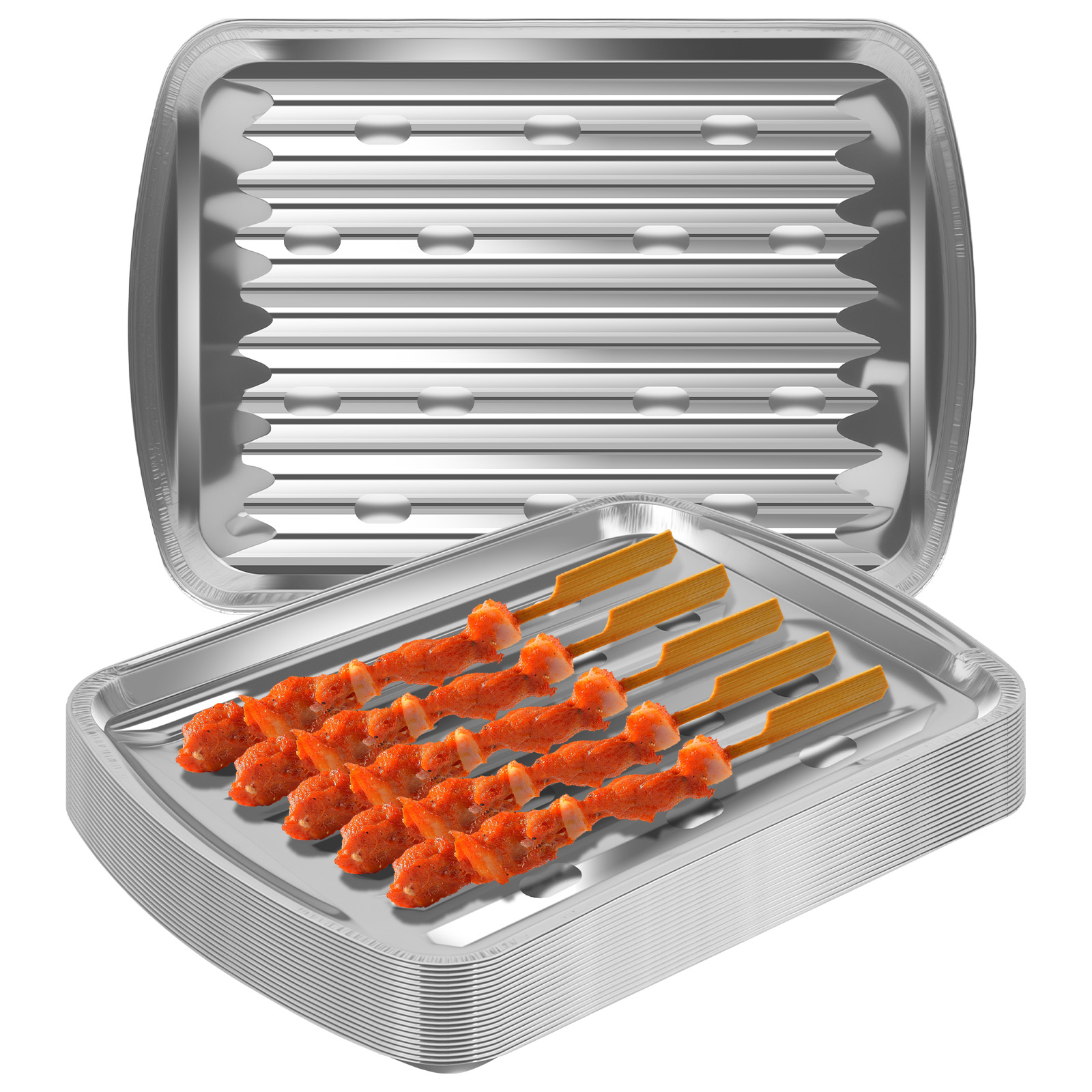 Aluminum Foil Trays Non-Stick  - огляд і ціна Kitchen Outdoor Camping