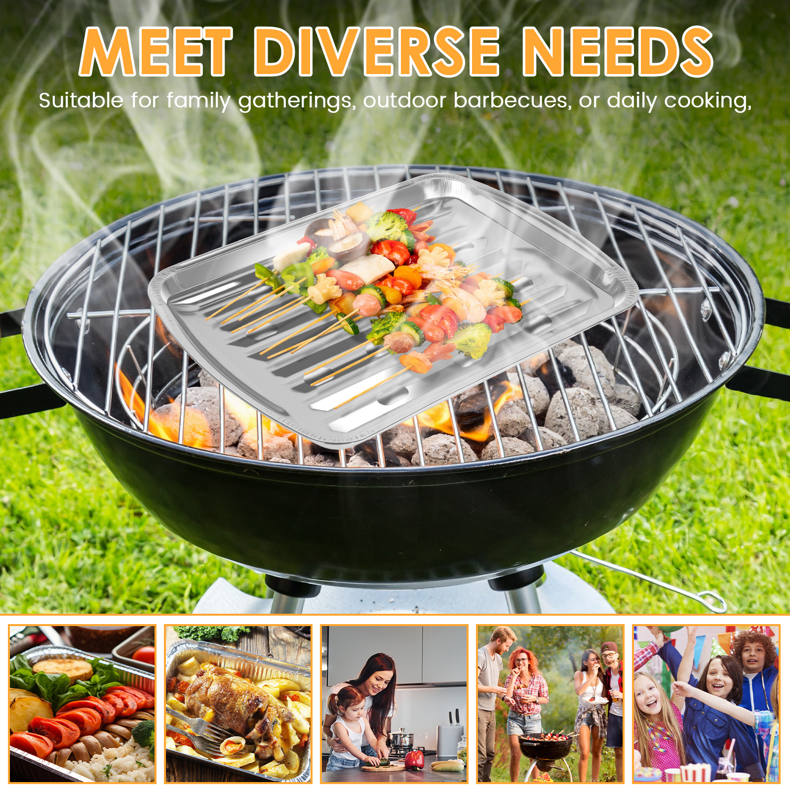 Aluminum Foil Trays Non-Stick  - огляд і ціна Kitchen Outdoor Camping