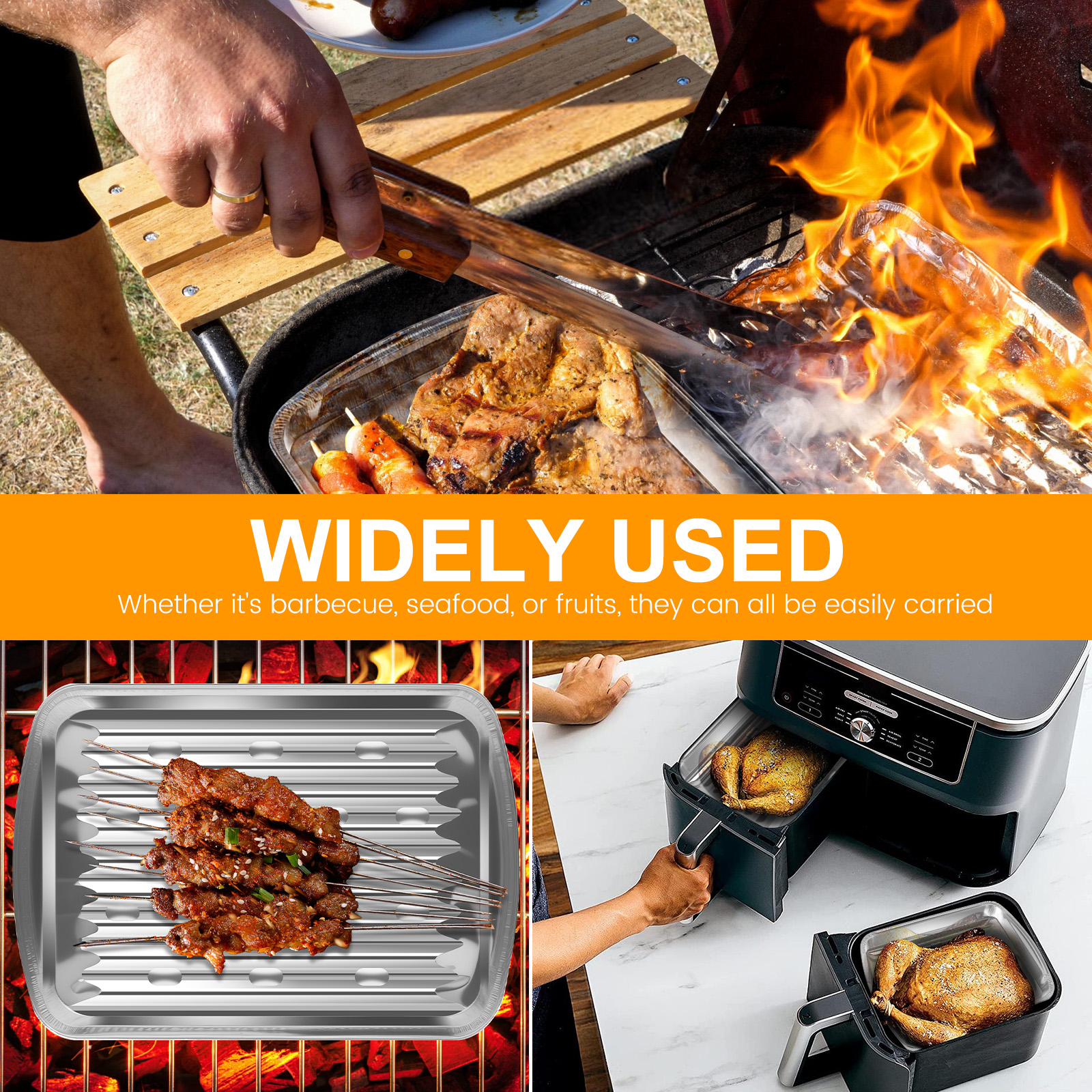 Aluminum Foil Trays Non-Stick  - огляд і ціна Kitchen Outdoor Camping