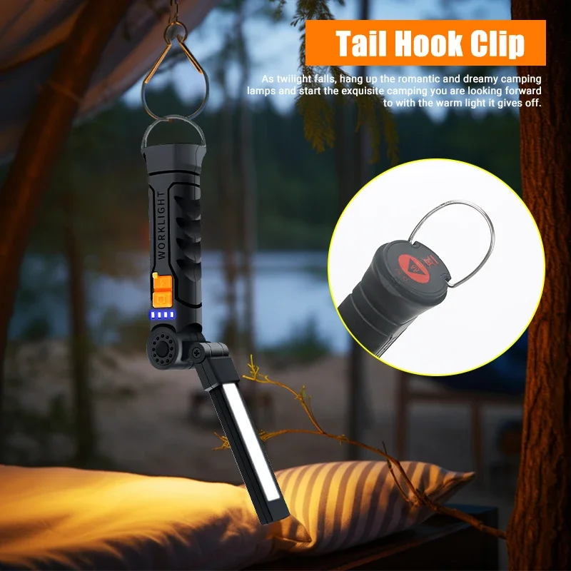 Portable COB LED Flashlight Re - огляд і ціна Outdoor Camping Lampe