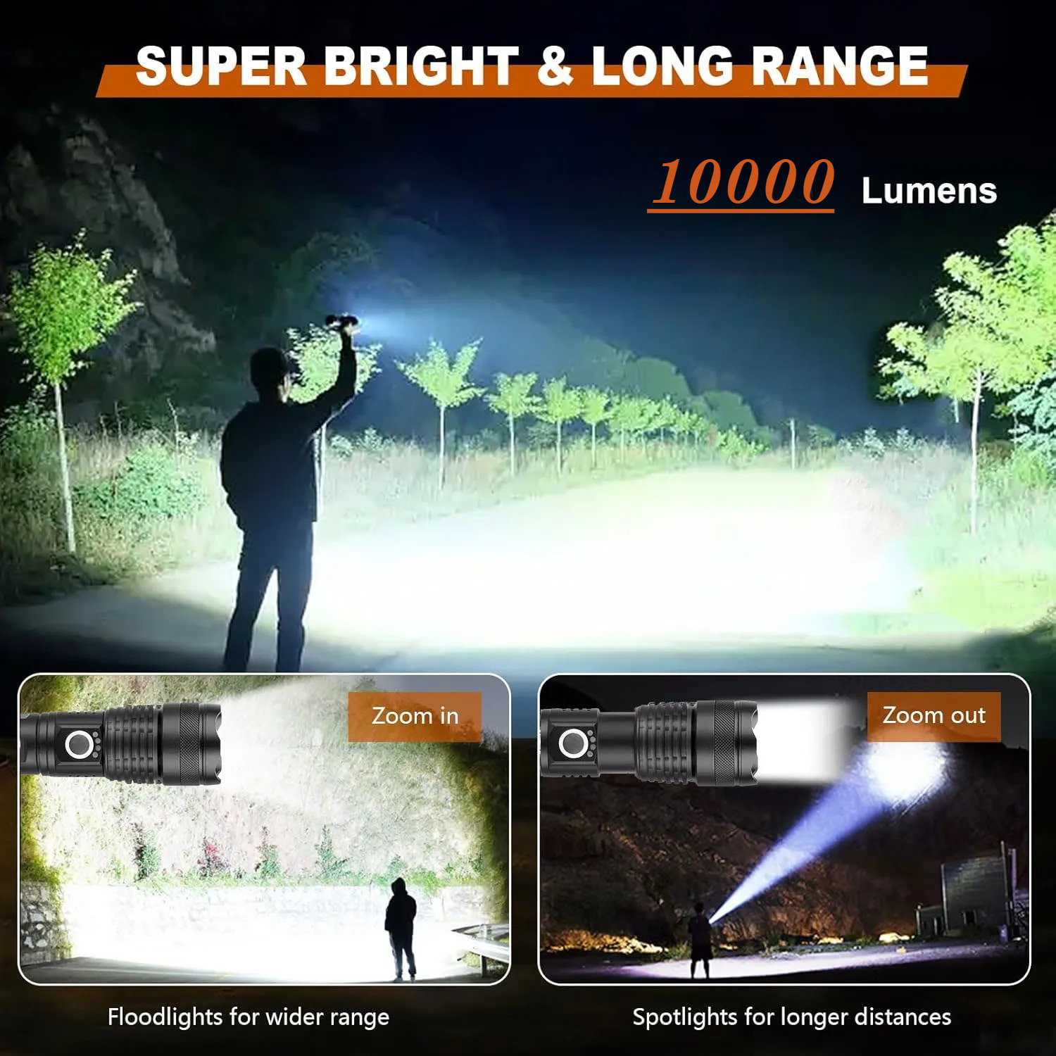 High Power LED Flashlight Rech - огляд і ціна Outdoor Camping Lampe