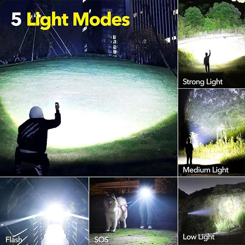High Power LED Flashlight Rech - огляд і ціна Outdoor Camping Lampe