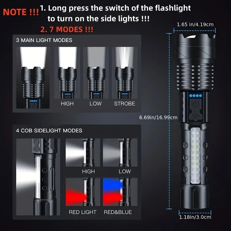 Powerful LED Flashlight Batter - огляд і ціна Outdoor Camping Lampe